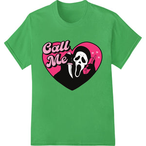 Ghostface 'Call Me' Pink Heart | Edgy Horror DTF Print - SUPERDTF - DTF Prints - DTF Transfers - Custom DTF Prints