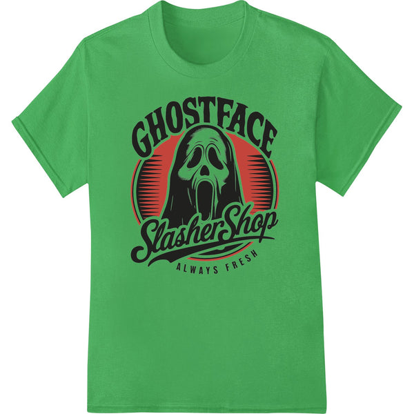 Ghostface Slasher Shop Heat Transfer - Killer Halloween Style - SUPERDTF - DTF Prints - DTF Transfers - Custom DTF Prints