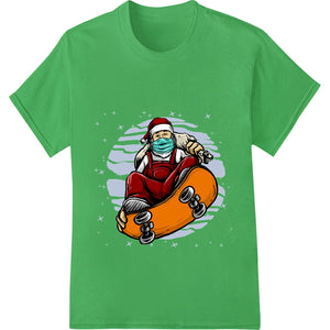 Gnarly Santa Claus Skateboarding Christmas Heat Transfer - SUPERDTF - DTF Prints - DTF Transfers - Custom DTF Prints