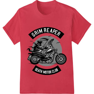 Grim Reaper Death Motor Club - Edgy Biker Heat Transfer - SUPERDTF - DTF Prints - DTF Transfers - Custom DTF Prints