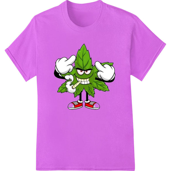 Grinning Ganja: Funny 420 Pot Leaf Character DTF Print - SUPERDTF - DTF Prints - DTF Transfers - Custom DTF Prints