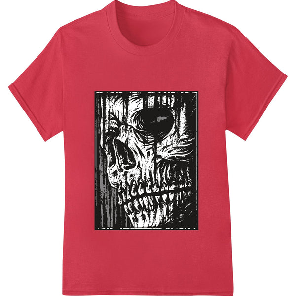 Grinning Skull: Macabre Black & White DTF Heat Transfer - SUPERDTF - DTF Prints - DTF Transfers - Custom DTF Prints