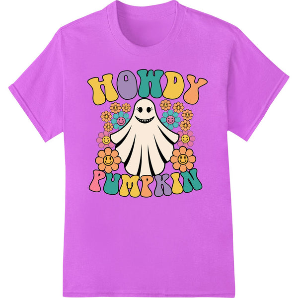 Groovy Ghost: Colorful Halloween DTF Print Heat Transfer - SUPERDTF - DTF Prints - DTF Transfers - Custom DTF Prints