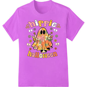 Groovy Hippie Ghost - Trippy Halloween DTF Print Transfer - SUPERDTF - DTF Prints - DTF Transfers - Custom DTF Prints