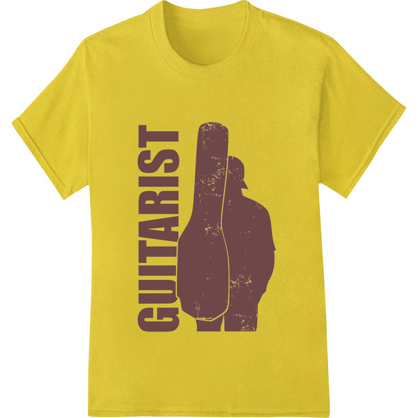 Grunge Guitarist Silhouette - Edgy Rocker DTF Print - SUPERDTF - DTF Prints - DTF Transfers - Custom DTF Prints