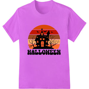 Haunted Halloween House Silhouette Heat Transfer - SUPERDTF - DTF Prints - DTF Transfers - Custom DTF Prints