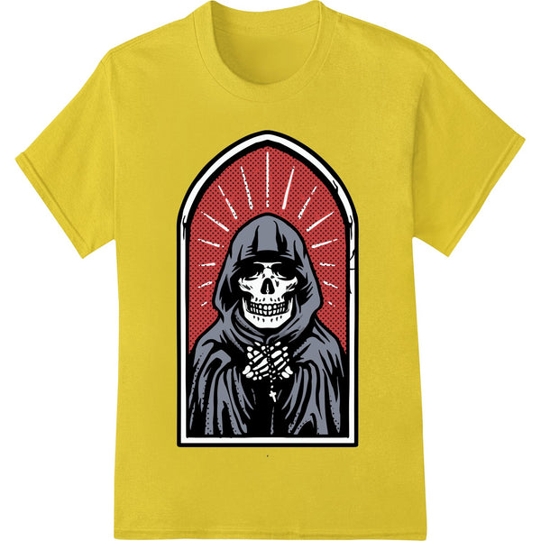 Haunting Hooded Skull Graphic: Gothic Style Heat Transfer - SUPERDTF - DTF Prints - DTF Transfers - Custom DTF Prints