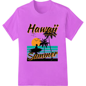 Hawaii Summer Sunset Silhouette DTF Print Heat Transfer - SUPERDTF - DTF Prints - DTF Transfers - Custom DTF Prints