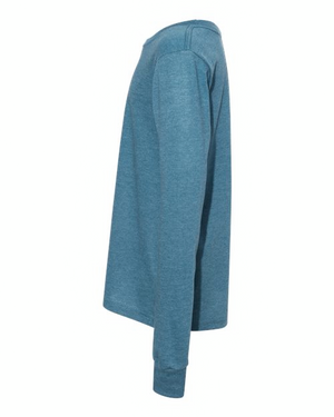 BELLA + CANVAS 3501YCVC Heather Deep Teal direct side