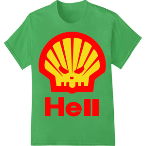 Hell Shell - Bold Red Logo Heat Transfer Print by Super DTF - SUPERDTF - DTF Prints - DTF Transfers - Custom DTF Prints