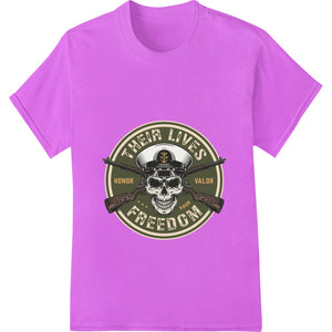 Honor Their Valor: Veterans Skull Emblem Heat Transfer - SUPERDTF - DTF Prints - DTF Transfers - Custom DTF Prints