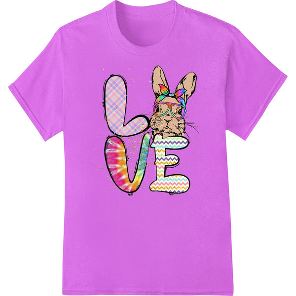 Hoppy Easter Love: Colorful Rabbit with Sunglasses - SUPERDTF - DTF Prints - DTF Transfers - Custom DTF Prints