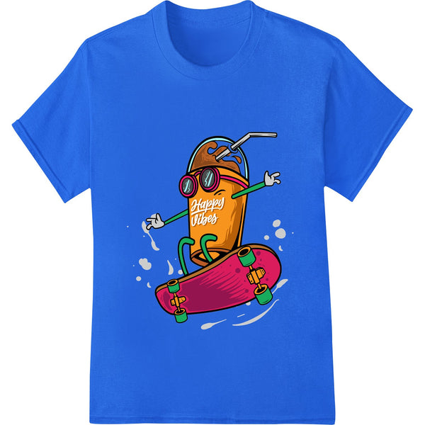 Hotdog Skateboarder Radiates Good Vibes Heat Transfer - SUPERDTF - DTF Prints - DTF Transfers - Custom DTF Prints