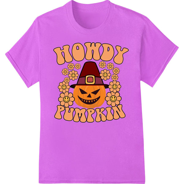 Howdy Pumpkin: Adorable Halloween Jack - o' - Lantern Design - SUPERDTF - DTF Prints - DTF Transfers - Custom DTF Prints