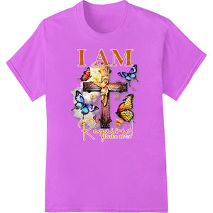 I AM Required Psalm 107:1 Easter Cross Butterfly Design - SUPERDTF - DTF Prints - DTF Transfers - Custom DTF Prints