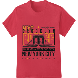 Iconic NYC Brooklyn Bridge | Bold Urban DTF Print Design - SUPERDTF - DTF Prints - DTF Transfers - Custom DTF Prints