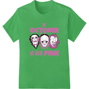 In October We Wear Pink: Spooky Skull Halloween DTF Print - SUPERDTF - DTF Prints - DTF Transfers - Custom DTF Prints