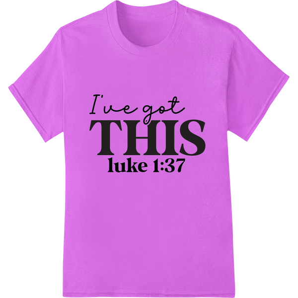 Inspire Faith with Luke 1:37 Bible Verse DTF Print Transfer - SUPERDTF - DTF Prints - DTF Transfers - Custom DTF Prints