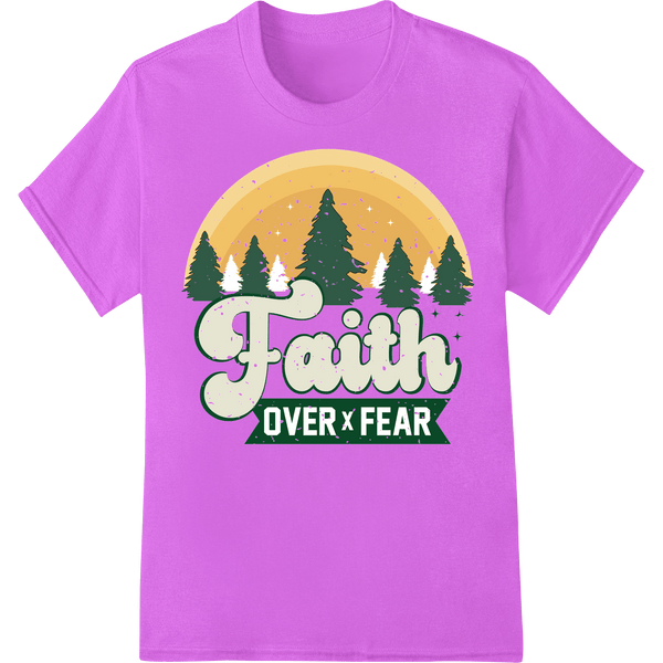 Inspiring 'Faith Over Fear' DTF Christmas Tree Print Transfer - SUPERDTF - DTF Prints - DTF Transfers - Custom DTF Prints