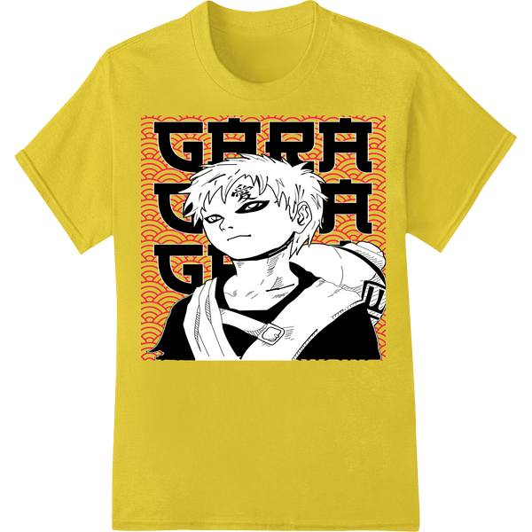 Intense Gaara Anime Print | Black & White DTF Transfer - SUPERDTF - DTF Prints - DTF Transfers - Custom DTF Prints