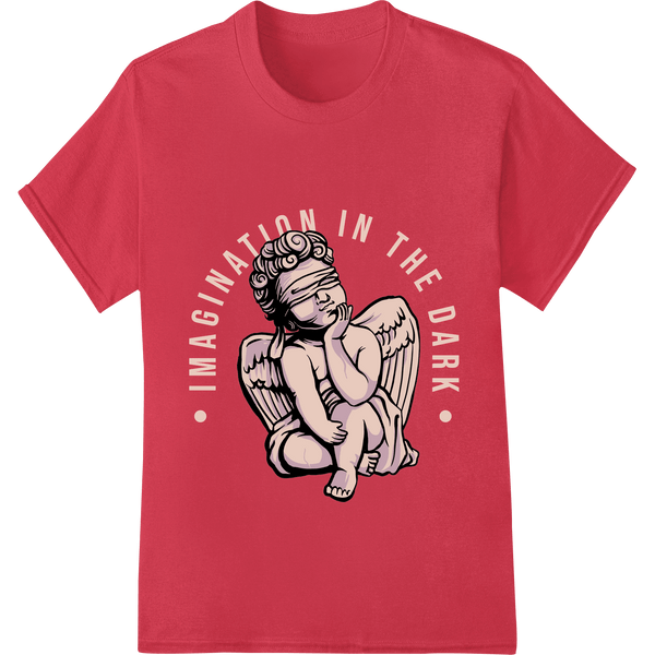 Intricate Tattoo - Style Sad Angel Monochromatic DTF Print - SUPERDTF - DTF Prints - DTF Transfers - Custom DTF Prints