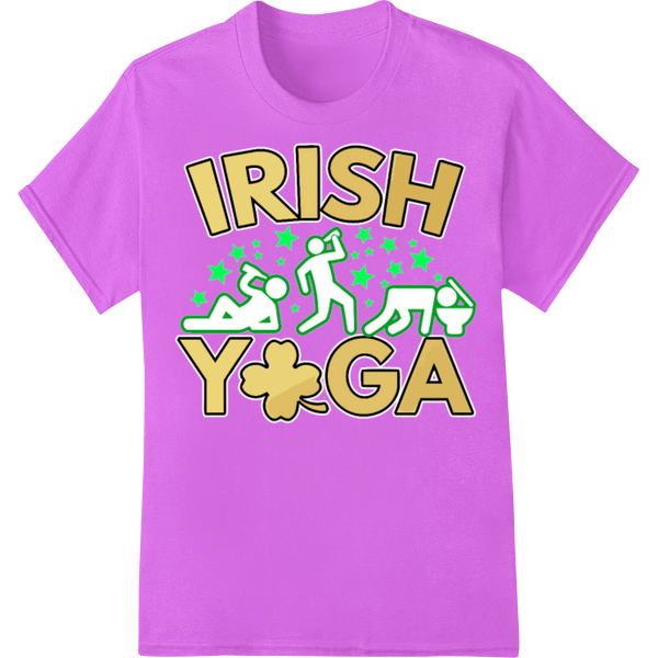 Irish Yoga: Shamrocks, Yoga & Beer - Funny St. Paddy's DTF - SUPERDTF - DTF Prints - DTF Transfers - Custom DTF Prints