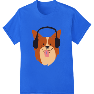 Jammin' Pup: Cute Dog with Headphones DTF Print Transfer - SUPERDTF - DTF Prints - DTF Transfers - Custom DTF Prints