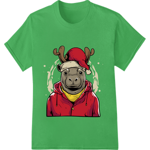 Jolly Cartoon Reindeer Christmas Heat Transfer Design - SUPERDTF - DTF Prints - DTF Transfers - Custom DTF Prints