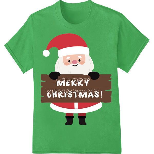 Jolly Santa Claus "Merry Christmas" Heat Transfer Design - SUPERDTF - DTF Prints - DTF Transfers - Custom DTF Prints