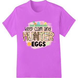 Keep Calm & Hunter Eggs: Festive Easter Heat Transfer - SUPERDTF - DTF Prints - DTF Transfers - Custom DTF Prints