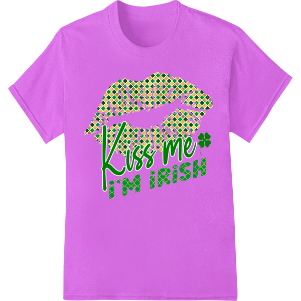 Kiss Me I'm Irish: Shamrock Typography St. Patrick's Day - SUPERDTF - DTF Prints - DTF Transfers - Custom DTF Prints