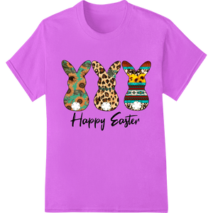 Leopard Print Easter Bunnies - Vibrant Heat Transfer Prints - SUPERDTF - DTF Prints - DTF Transfers - Custom DTF Prints