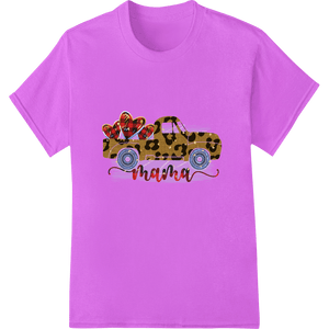 Leopard Print Truck 'Mama' Mother's Day Heat Transfer - SUPERDTF - DTF Prints - DTF Transfers - Custom DTF Prints