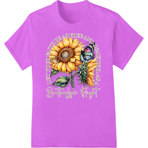 Let Your Faith Soar: Sunflower & Butterfly Inspiration - SUPERDTF - DTF Prints - DTF Transfers - Custom DTF Prints