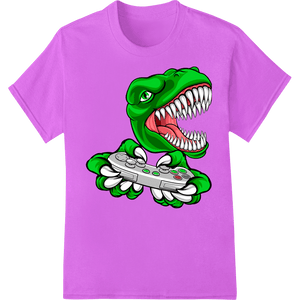 Level Up Your Look with This Fierce T - Rex Gamer Design - SUPERDTF - DTF Prints - DTF Transfers - Custom DTF Prints