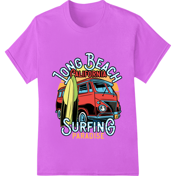 Long Beach Surfing Paradise: Ride the Waves in Style - SUPERDTF - DTF Prints - DTF Transfers - Custom DTF Prints