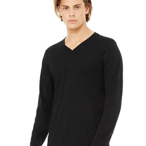 Long Sleeve V - Neck Tee - SuperDTF Print Blank Clothing and Accessories - SUPERDTF - DTF Prints - DTF Transfers - Custom DTF Prints