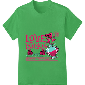 Love Poison: Edgy Valentine's Day Heat Transfer Design - SUPERDTF - DTF Prints - DTF Transfers - Custom DTF Prints