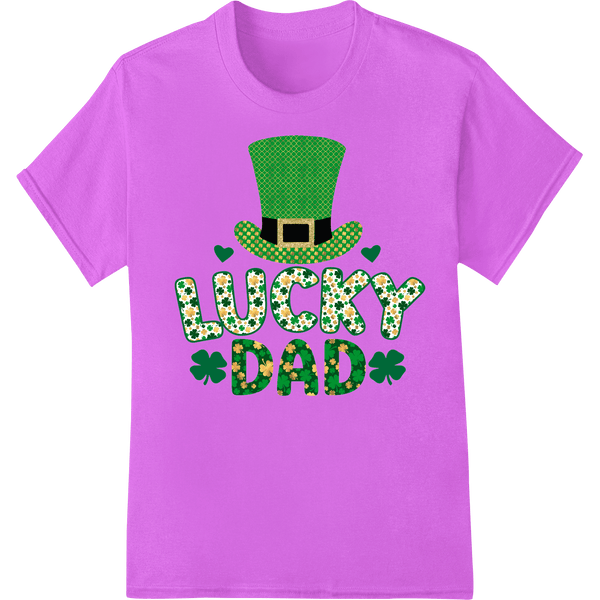 Lucky Dad St. Patrick's Day Clover Hat Heat Transfer - SUPERDTF - DTF Prints - DTF Transfers - Custom DTF Prints