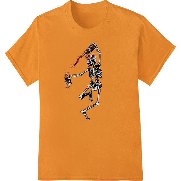 Macabre Dancing Skeleton Heat Transfer: Hauntingly Elegant - SUPERDTF - DTF Prints - DTF Transfers - Custom DTF Prints