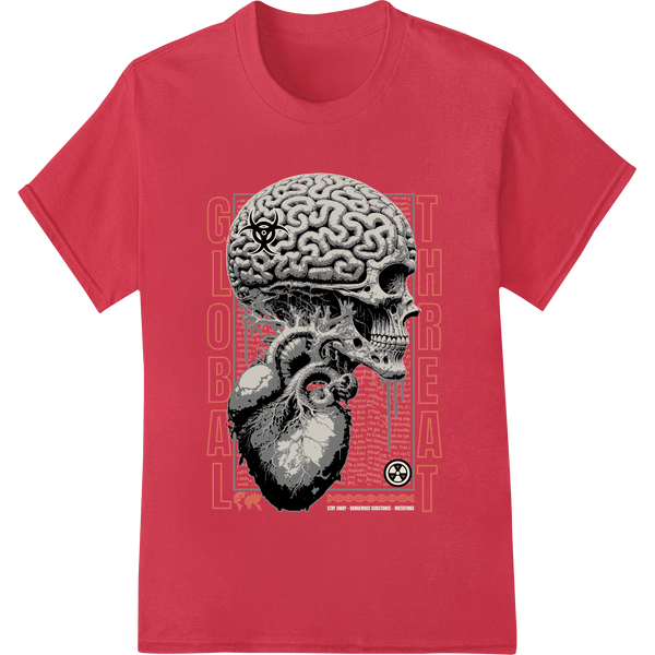 Macabre 'Global Threat' Skull Maze DTF Print Heat Transfer - SUPERDTF - DTF Prints - DTF Transfers - Custom DTF Prints