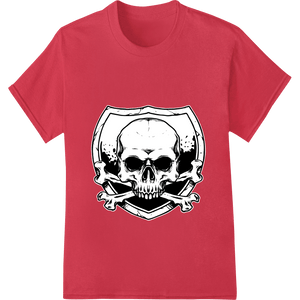 Macabre Skull Shield: Dark Gothic DTF Print Heat Transfer - SUPERDTF - DTF Prints - DTF Transfers - Custom DTF Prints