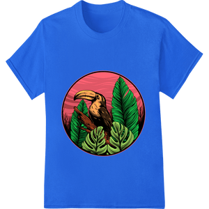 Majestic Parrot in Tropical Paradise - Vibrant DTF Print - SUPERDTF - DTF Prints - DTF Transfers - Custom DTF Prints