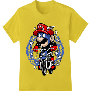 Mario Kart Motorcycle Racer Cartoon Character DTF Print - SUPERDTF - DTF Prints - DTF Transfers - Custom DTF Prints