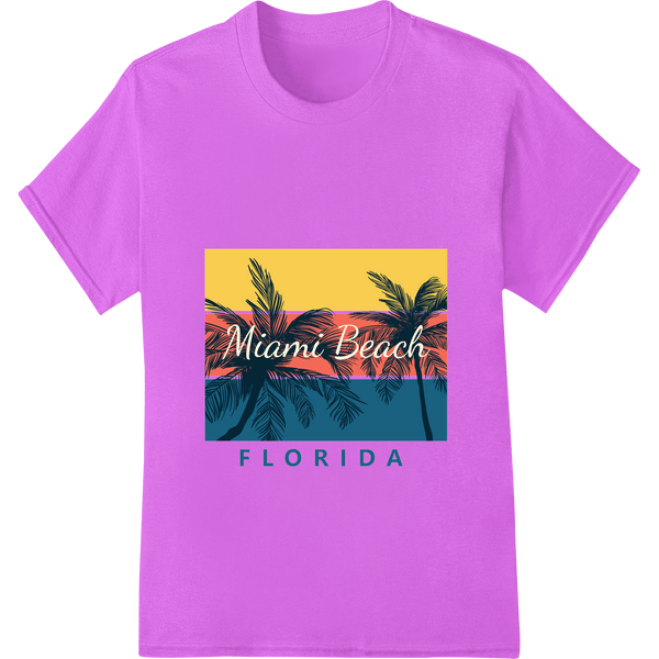 Miami Beach Paradise: Tropical DTF Print Heat Transfer - SUPERDTF - DTF Prints - DTF Transfers - Custom DTF Prints