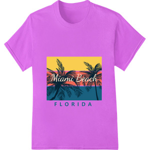 Miami Beach Paradise: Tropical Vibes Heat Transfer Print - SUPERDTF - DTF Prints - DTF Transfers - Custom DTF Prints