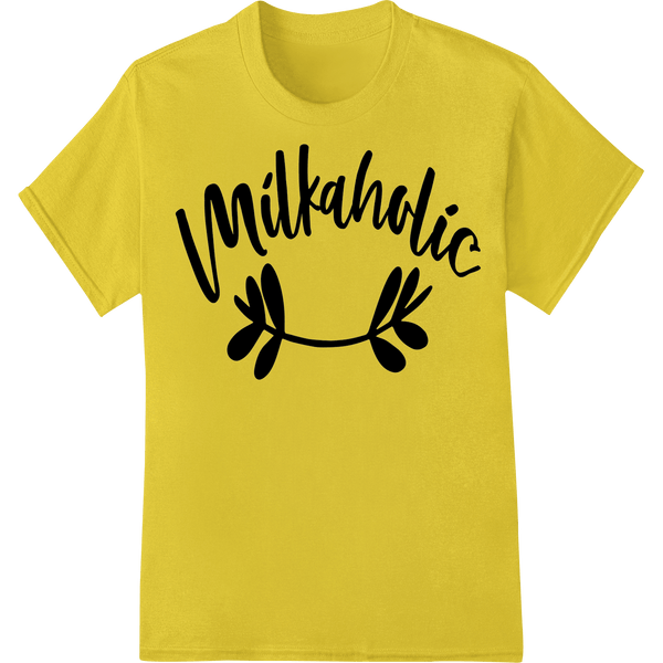 Milkaholic: Bold Typography DTF Print for Dairy Lovers - SUPERDTF - DTF Prints - DTF Transfers - Custom DTF Prints