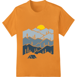 Minimalist Mountain Landscape Heat Transfer Design - SUPERDTF - DTF Prints - DTF Transfers - Custom DTF Prints