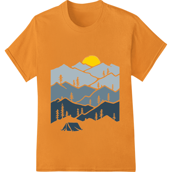 Minimalist Mountain Landscape Heat Transfer Design - SUPERDTF - DTF Prints - DTF Transfers - Custom DTF Prints