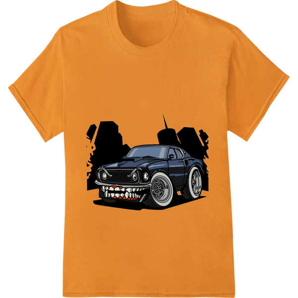 Monochrome Monster Muscle Car Heat Transfer for Halloween - SUPERDTF - DTF Prints - DTF Transfers - Custom DTF Prints